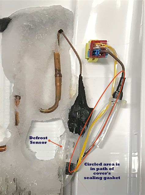 refrigerator ice build up over fan and evaporator coil